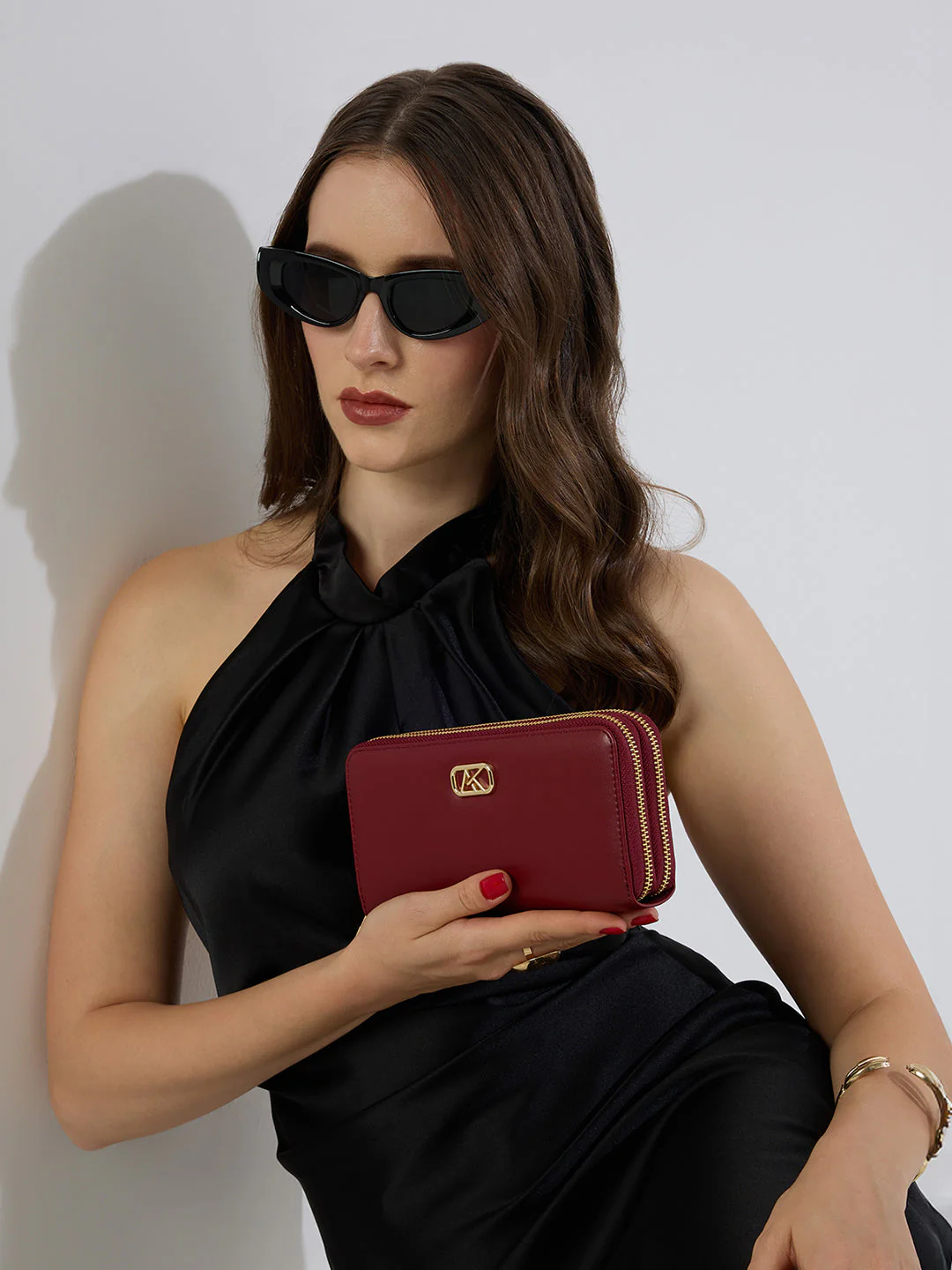 Wellsbury 2 Compartments Zip Around Large Wallet - Image 24